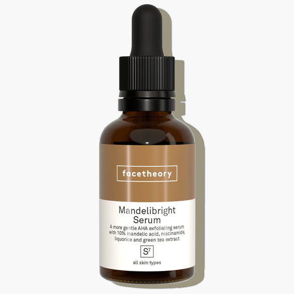 Sérum Mandelibright S7 avec 10 % d'Acide Mandélique, 2 % de Niacinamide, Camomille, Réglisse et Thé Vert