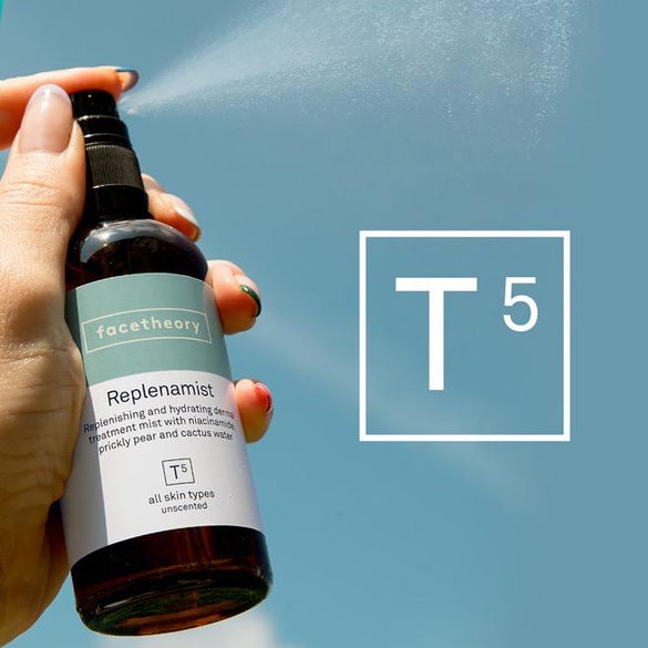 Replenamist T5 avec 2 % de niacinamide, eau de figue de barbarie et de cactus.